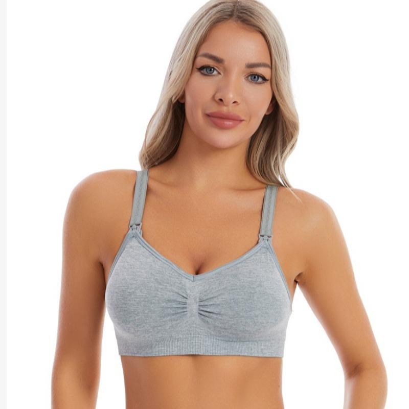 Wire-free Maternity Bra Postpartum Nursing Bra Anti-milk Leakage Bra Pregnancy Anti-sagging and Push-up Bra