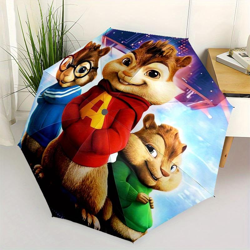 1pc Alvin Chipmunks Themed High-quality Umbrella,Automatic Opening and Closing Umbrella,Multi-functional Umbrella G0811350