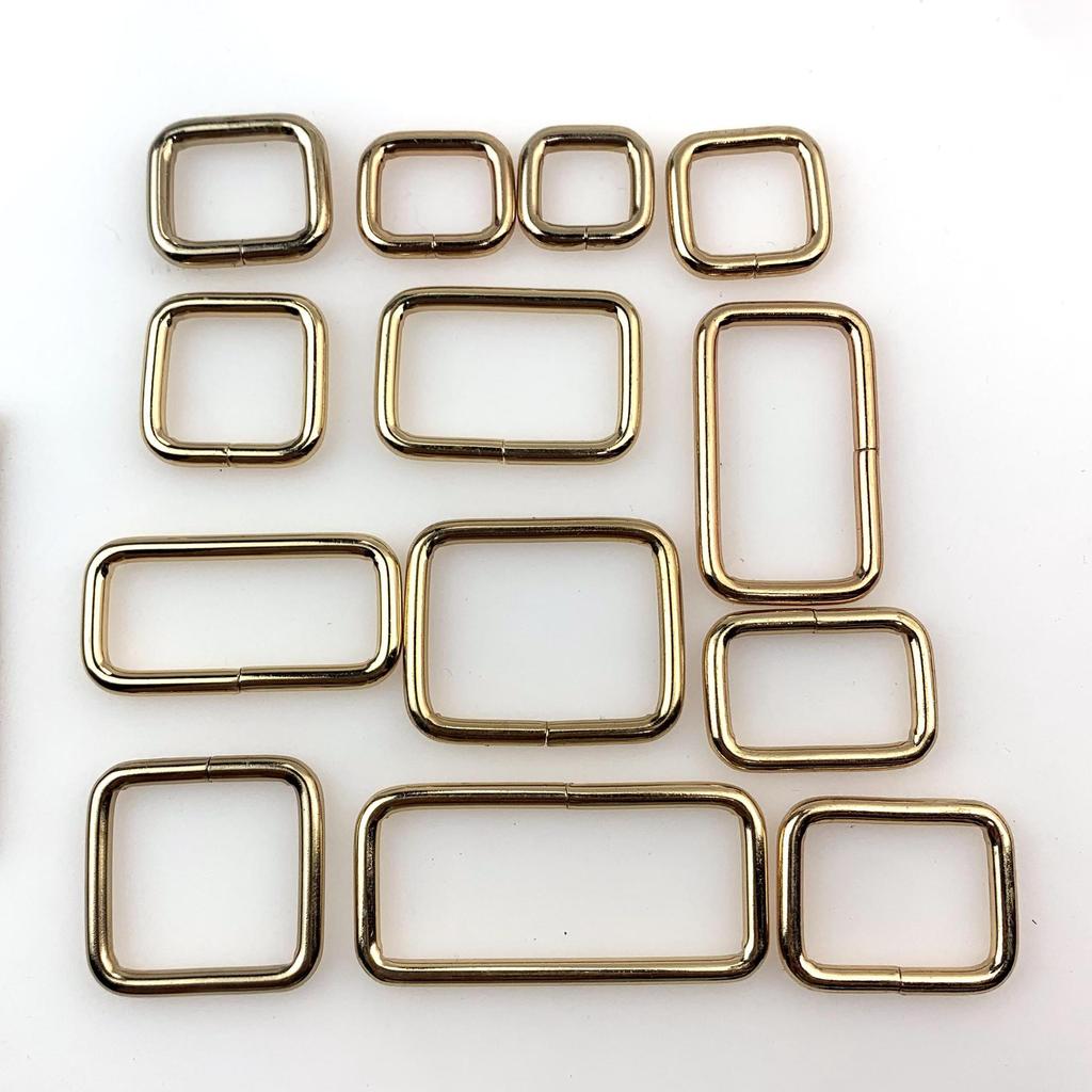 3.8MM Thick Iron Square Ring Buckle for Luggage and Webbing Adjustment