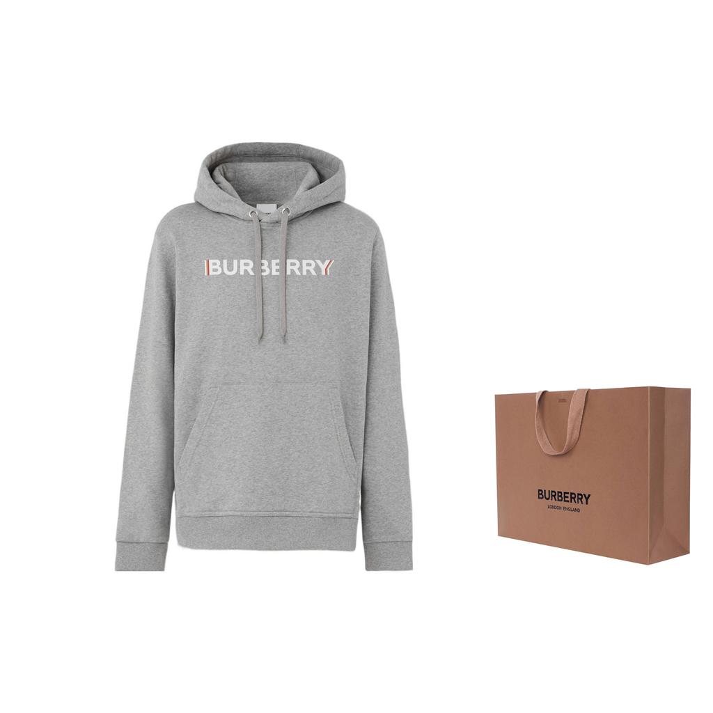 Burberry Logo Print Cotton Hoodie 80529791
