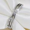Women's Fashionable Simple White Zircon Versatile Commuting Ring