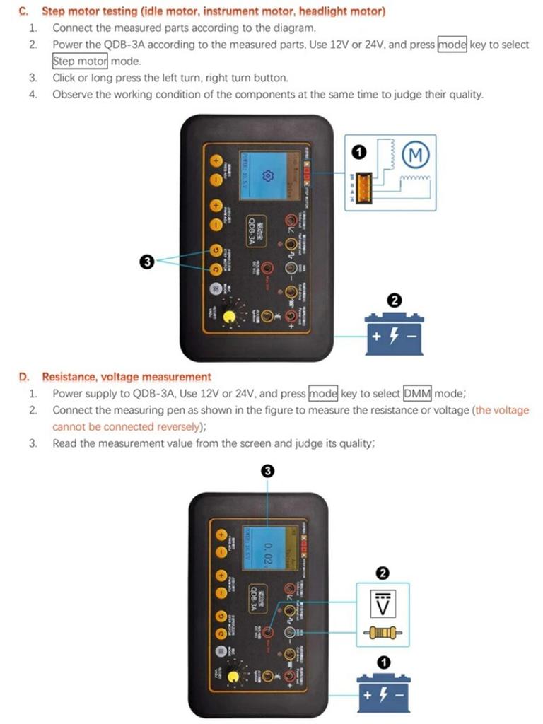 Verbessertes Laufwerk QDB-3A Automobil Zündspulen Tester Einspritzventil Magnetventil Leerlauf Schrittmotor Instrument Fehlerdetektor
