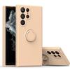 Suitable for Samsung S25 Phone Case, Note20Ultra Liquid Silicone Protective Case A15, Skin-feel Ring Stand A55