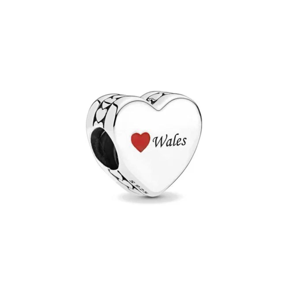 925 Silver Pink Heart Charm Pendant For Women Jewelry Making Luxury Gift Fit Bracelet Necklace Party