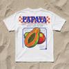 Retro Papaya Graphic T-Shirt | Vintage Tropical Beach Club Shirt