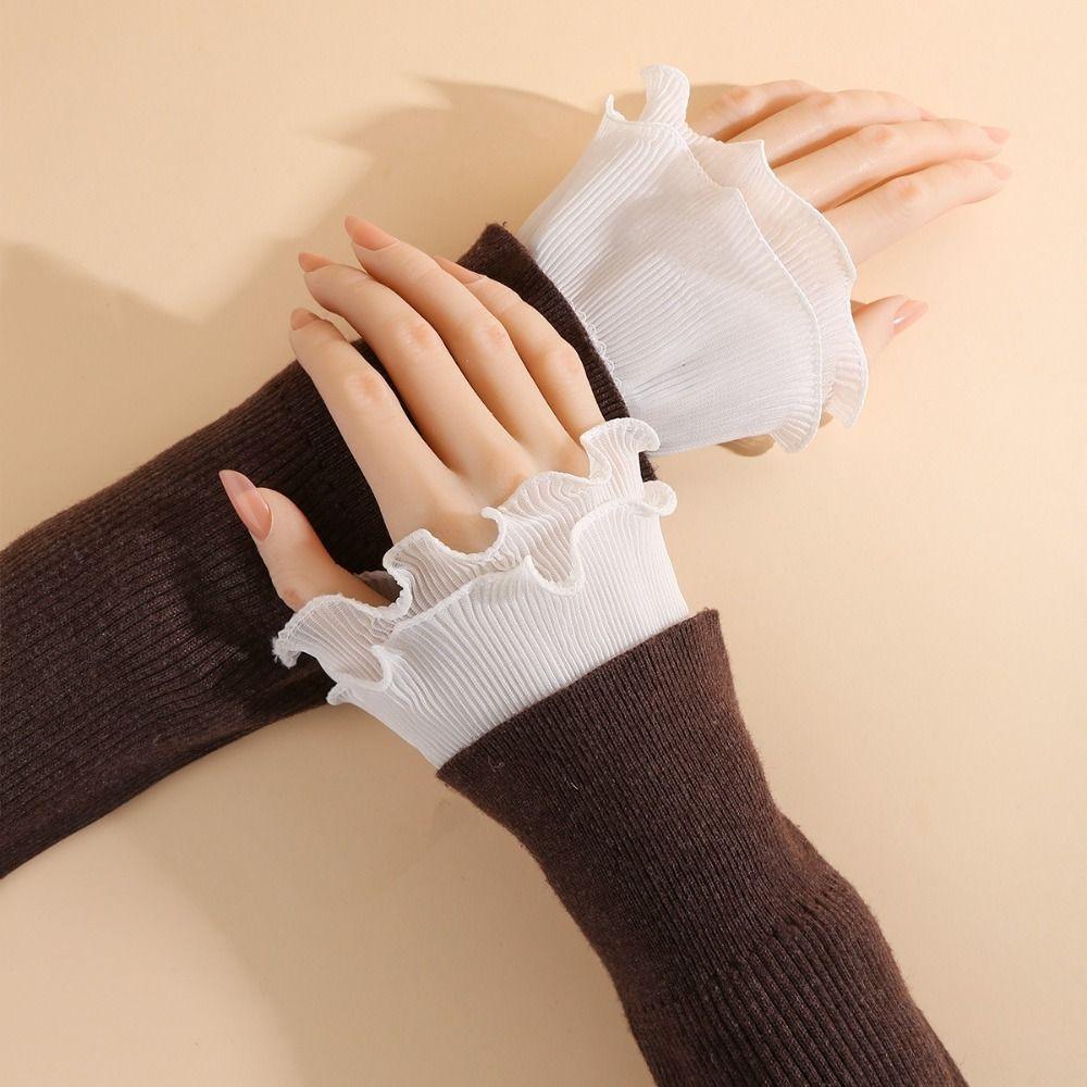 Detachable Fake Cuff White Black Lace Cuff New Sweater Cuffs
