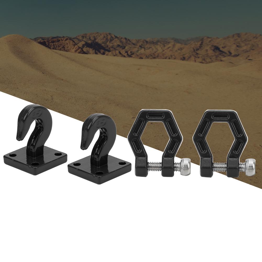 2pcs Metal RC Trailer Hook Spare Parts Fit for SCX10 90046 Trx4 D90 1 10 RC Car