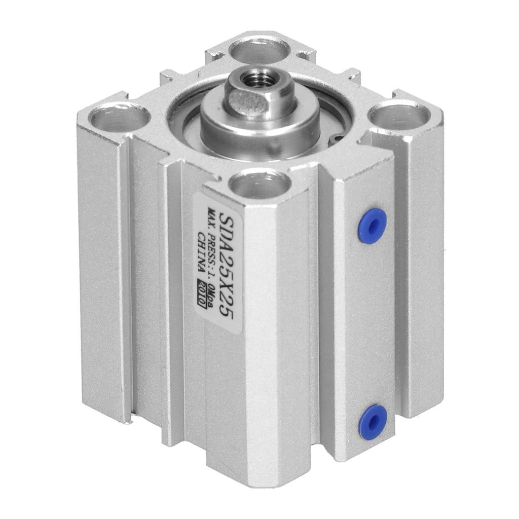 Air Cylinder Aluminum Thin Double Acting Pneumatic Components Accessories Bore 25mmSDA25x25