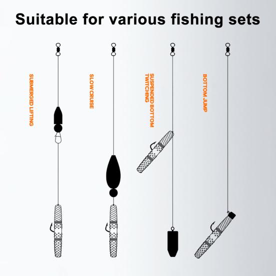 8Pcs Floating Worms Bass Fishing Lures Realistic Looking Bright Colors Reusable Outdoor Fishing Baits Soft Lures