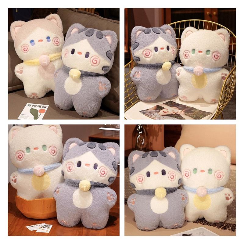 Adorable Standing Plush Cat Toy With Pp Cotton Filling Perfect For Decor And Cuddles