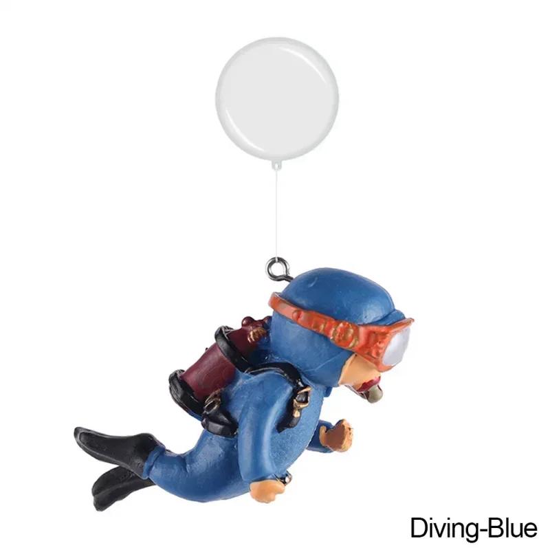 Fish Tank Decoration Luminous Green Mini Floating Diver Aquarium Ornaments Cute Small Floating Ball Aquarium Accessories Acuario