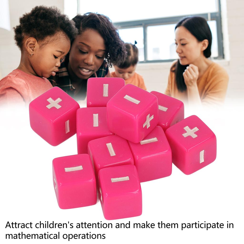 20pcs Plus Minus Sign Dice Set 16mm Math   Calculation Dices for Infant Teaching