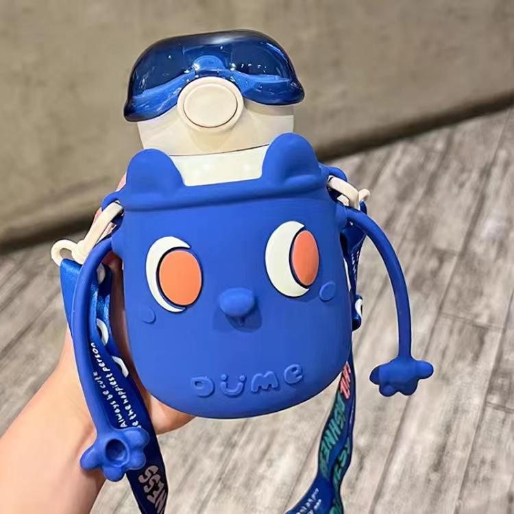 

Нержавеющая сталь изолированный стакан для воды детский Ins высокий уровень внешний вид студенческий детский большой объем кастрюля соломинка 500ml