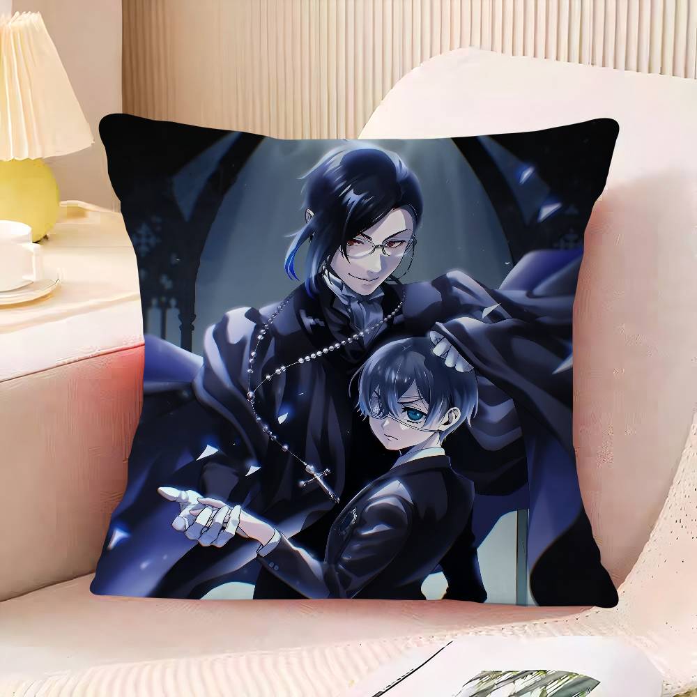 B-Black B-Butler Maple Design Cushion Cover Happy Autumn Harvest Decor Holiday Decorati Pillow Cover