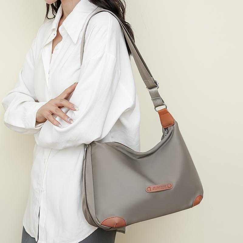 Geantă ușoară din pânză de nailon impermeabilă de mare capacitate pentru femei, geantă de umăr, geantă crossbody, geantă pentru mamă