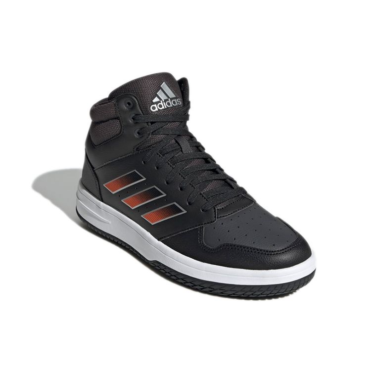Adidas Gametalker Comfortable Durable High-Top Retro Basketball Shoes Men Sneakers Charcoal-Black H04439
