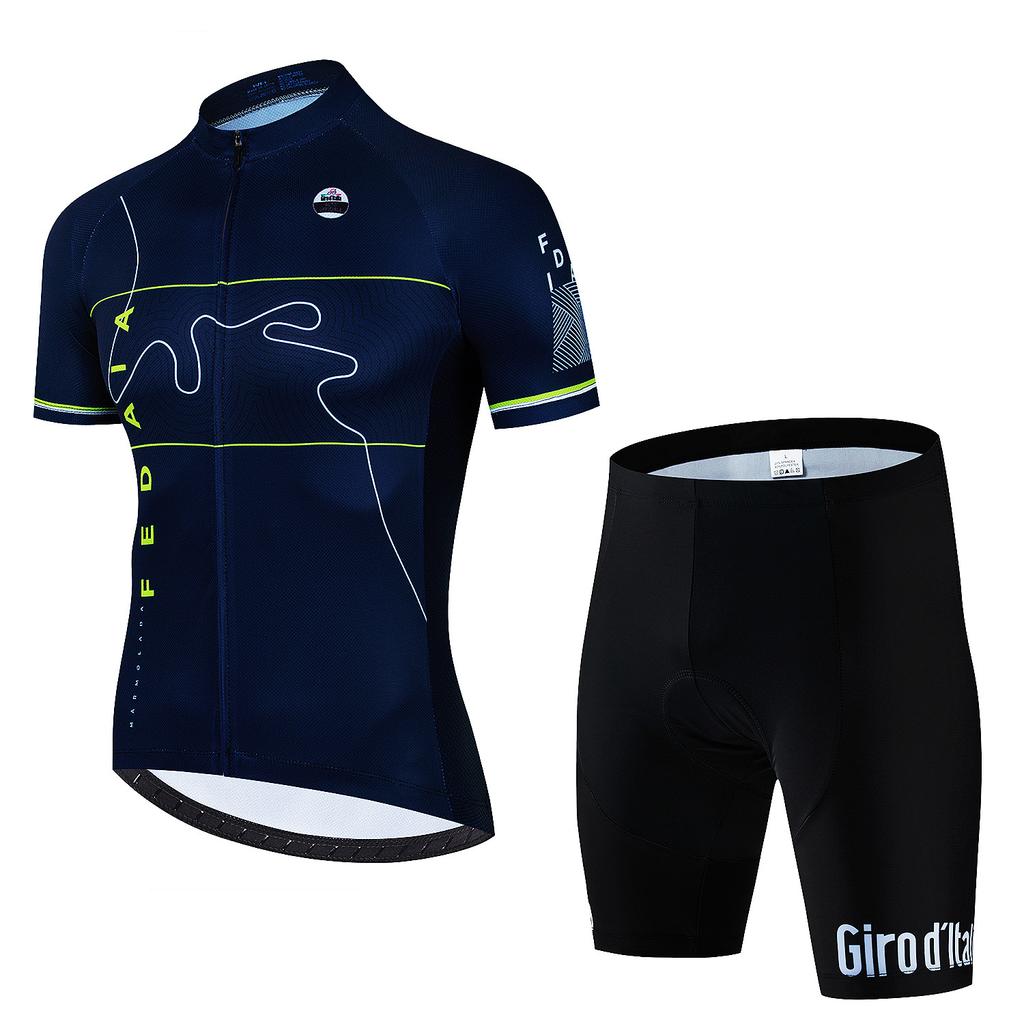 Cycling Jersey Set New Cycling Suit Short Sleeve Suit Men's Mountain Bike Pants
