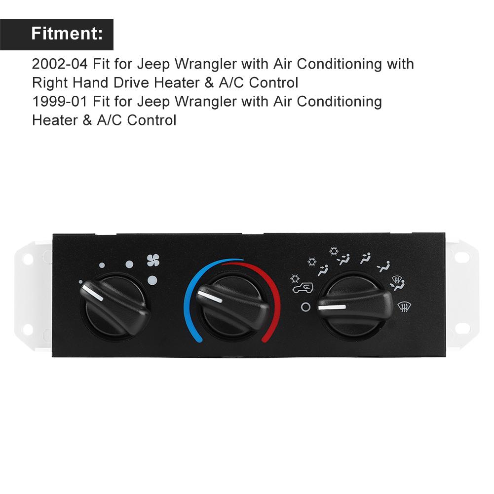 Controllo del riscaldatore AC per auto con interruttore del motore del ventilatore 55037473AB adatto per Jeep Wrangler