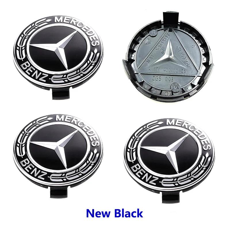 Car Sticker 4pcs 75mm Car Wheel Center Caps Hub Caps Rims Cover For AMG A B C S Class E GLA CLA GLB GLE GLK GLS Mercedes Benz Ac