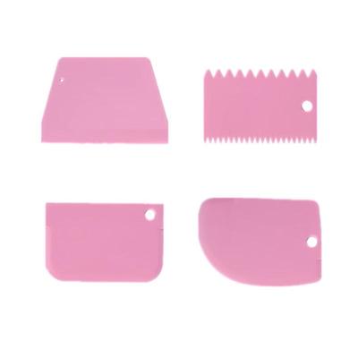 Wutuo 4-Piece PP Plastic Baking Scraper Set