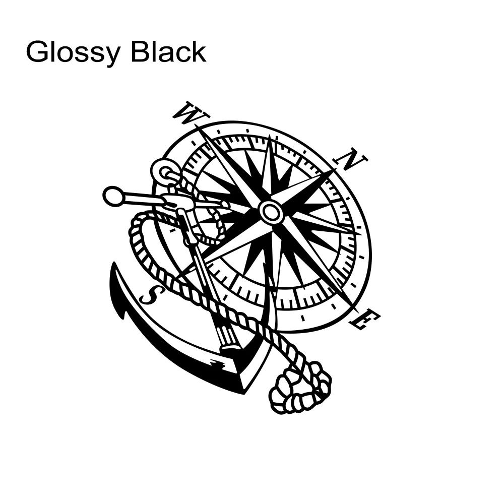 Car Sticker Creative Compass Anchor Waterproof Vinyl Decal For RV Car Truck Caravan Motorhome Exterior Styling Decor Accessories