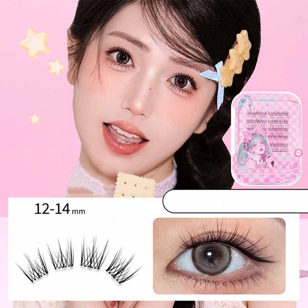 Make-up Selbstklebende Wimpernbüschel Süßer Kleberfreie Falsche Wimpern Grafting Wimpern