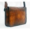 Brown Unisex Vintage Leather Satchel Messenger Handbag Laptop Briefcase Bag