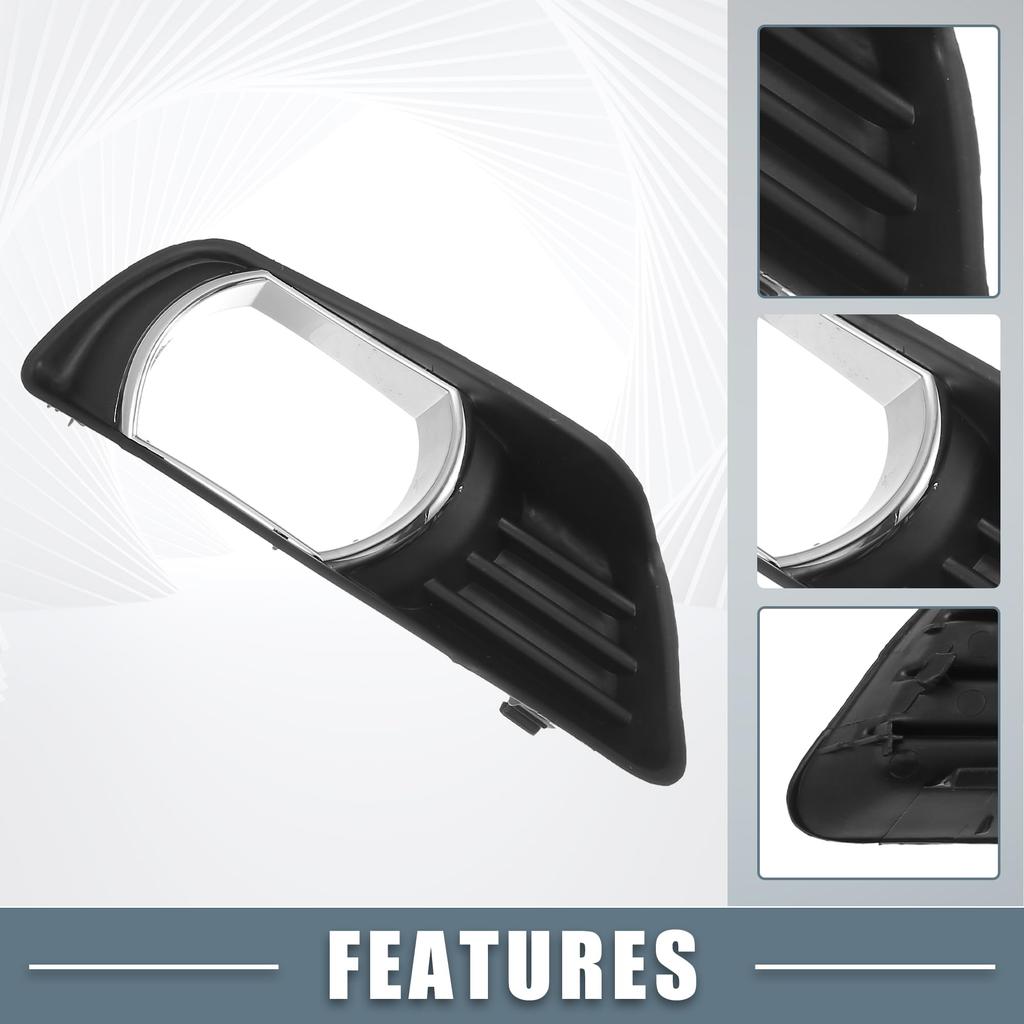 ABSOPRO Left and Right Side Fog Lamp Grille Cover Part Numbers Compatible with Toyota Camry 2007 2008 1 Pair Trim, 5212706040/5212806040, 2009, Black,