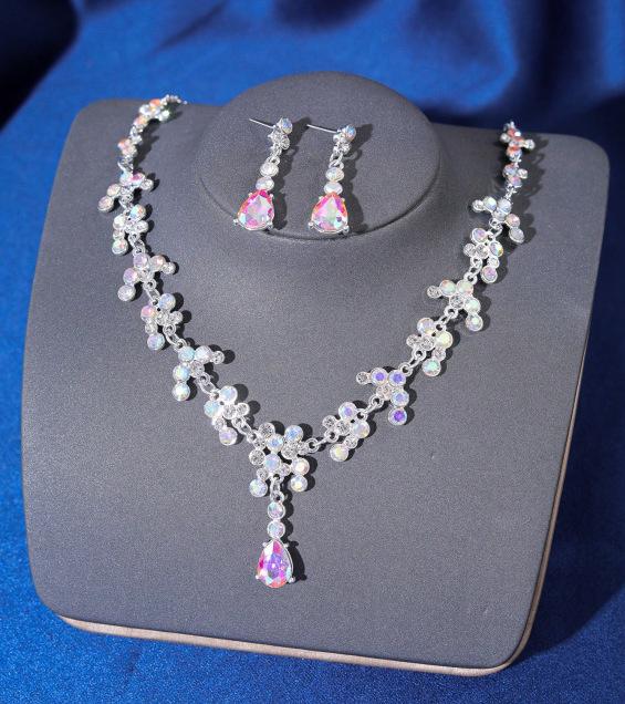 Set de colier de mireasă cu strasuri de lux - Accesorii de nuntă de înaltă calitate