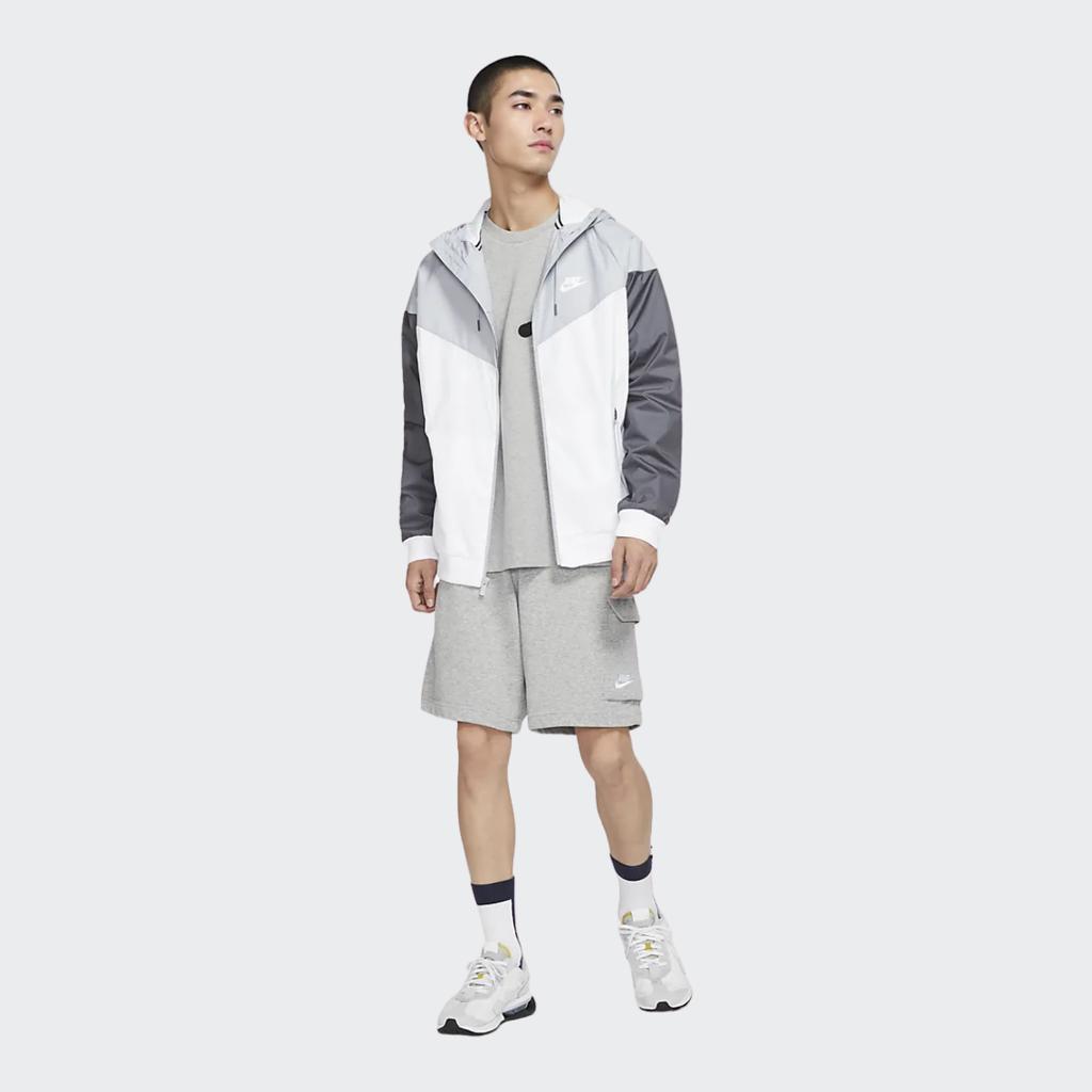 Nike Colorblock Paneled Sport Hoodie With Logo Jacket Men Outerwear Grey AT5271-102