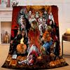1PC Horror Movie Characters Flannel Blanket Gift, Suitable for Both Men And Women, Soft Ideal for Beds And Sofa, Birthday Or Christmas Gift