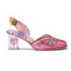 Johnature Handmade Genuine Leather Retro Court Style Exquisite Carved Comfortable High-heeled Sandals