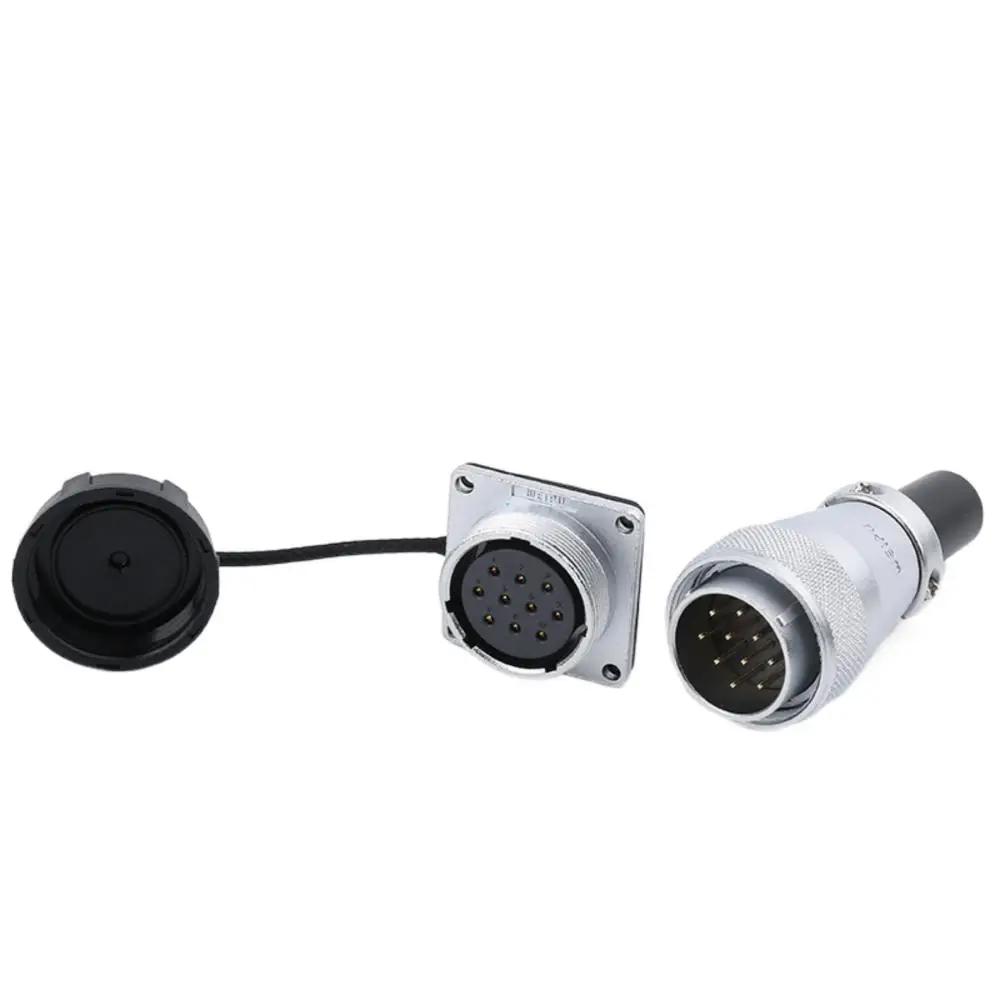 WEIPU WS28 Waterproof IP65 Electrical Connector 2-26 Pin M28 Auto Power Adapter For Solar LED Lighting Display Ebike Motorcycle