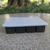 Silicone Butter Mold Tray with Lid, Rectangle Mold Tray for Butter, Pudding, Soap, Chocolate, Cheesecake, Ice Cube Bar (Black with transparent lid)