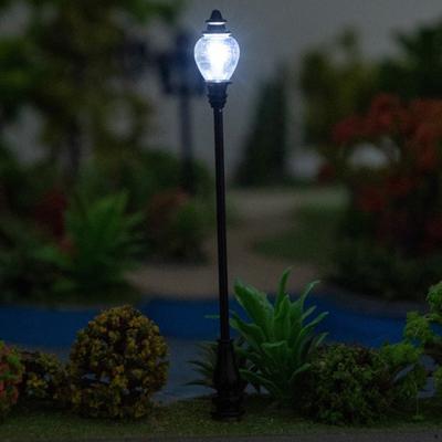 1:87 mini lámparas modelo a escala 3V llevaron luces de calle de luz blanca para la escena micro