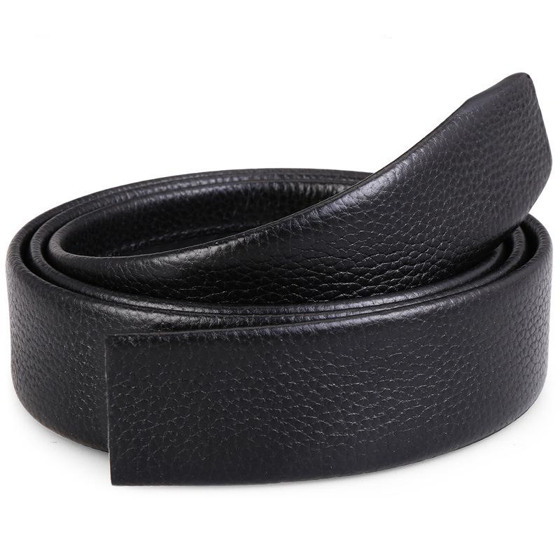 Headless Belt Strip Pattern Belt Men'S Belt Automatic Buckle Belt Body Buckle-Free Belt Strip 3.5Cm