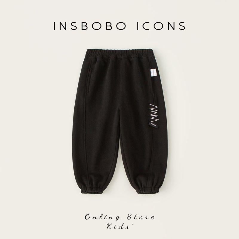 Insbobo Boys  Pants Girls  Sweatpants Autumn Children s Jogger Pants Spring and Autumn Style Baby Children s Clothing Long Pants Casual Black 80