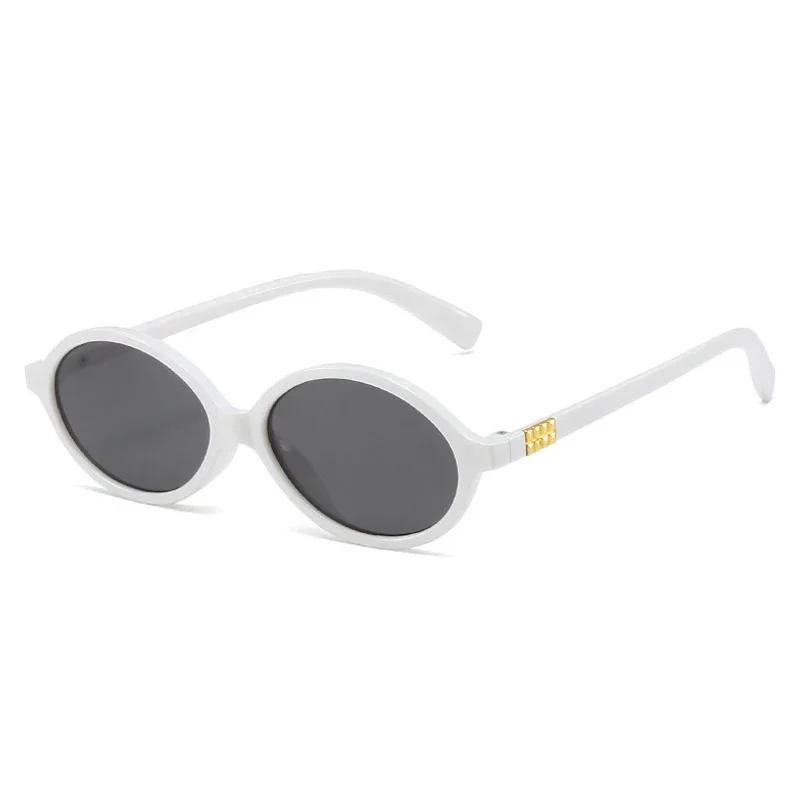 Kleine Ovale Luxus Sonnenbrille Damen Herren Marke Designer Mode Sonnenbrille Weiblich Männlich Lässig Punk Spiegel