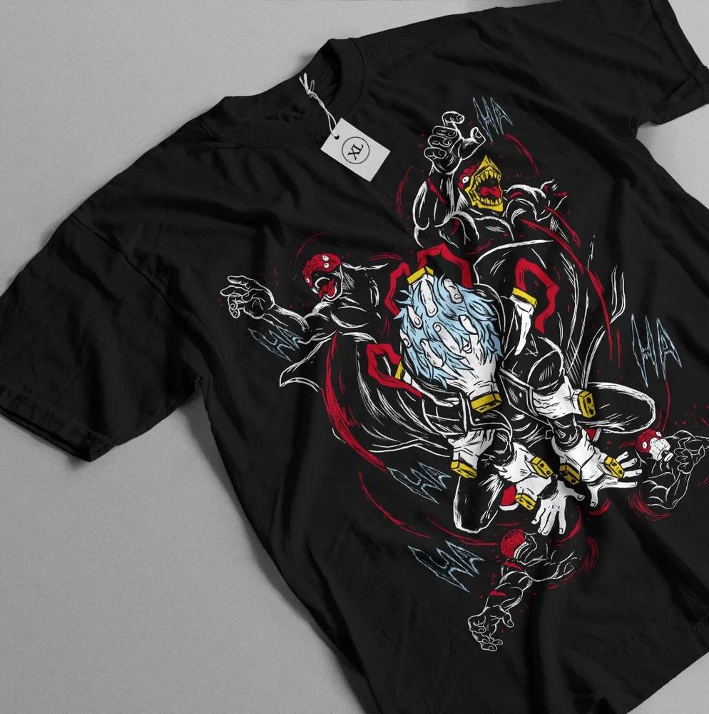Anime My Hero Academia Tomura Shigaraki With Friends Black TShirt All Size S