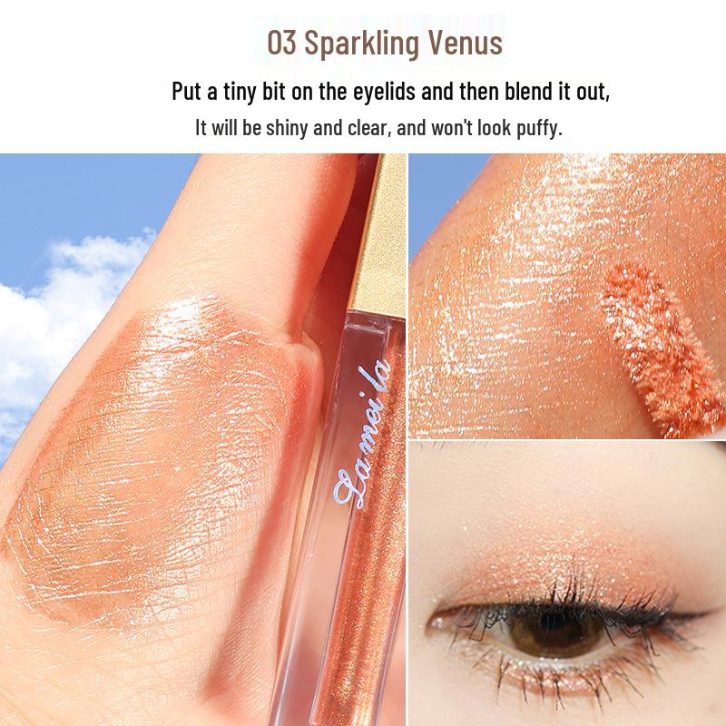 Liquid Diamond Shimmer Eyeshadow: Super Shiny Glitter Highlighter for Under-eye Brightening and Stage Makeup.