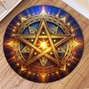 Star Printed Round Carpet Dirty-resistant Floor Mat for Living Room Computer Chair Cushion Bedroom Decor Home Hallway Area Rugs