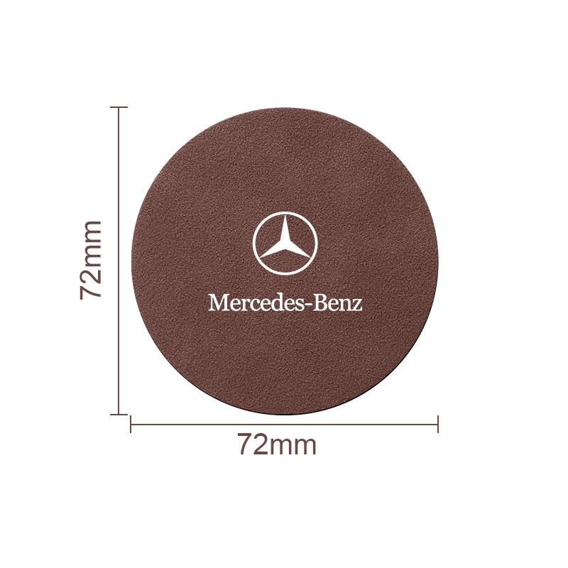 Badge Car Cup Coaster Waterproof Non-Slip Sift-Proof Spill Saucer For Mercedes-Benz AMG C500 C200 C300 A B C E GLA CLA GLK GL ML GLE W204 W205 W203