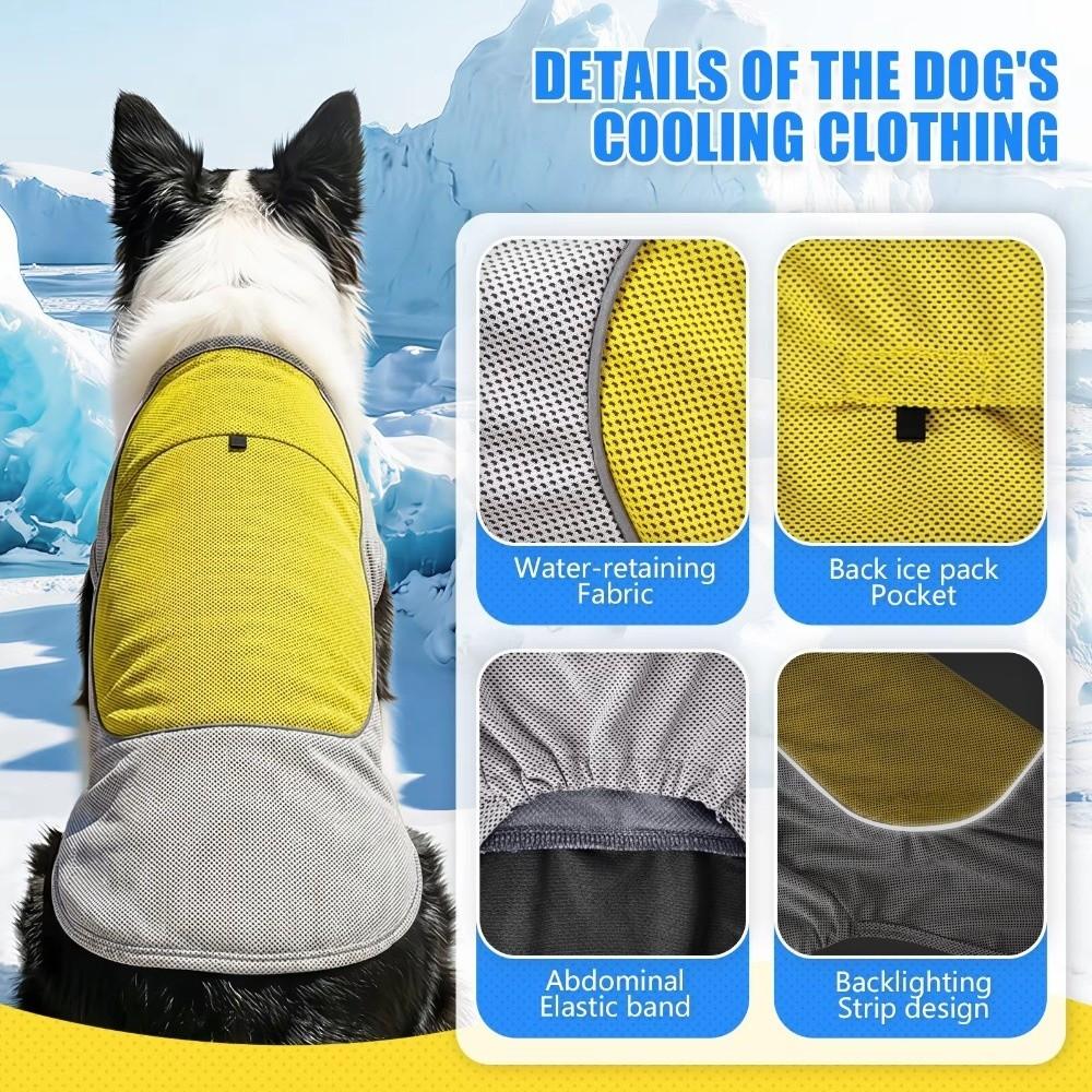 Breathable Mesh Pet Cooling Shirt Ice-Silk Pet Cool Clothes Dog Cooling Ice Vest Beach Travel