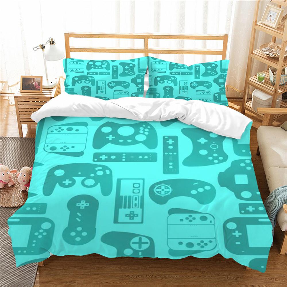 Gamepad Design Kids Soft Breathable Bed Set Bedding Suit Football  Bedroom Bedclothes Decor