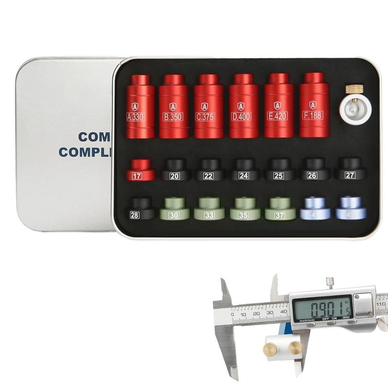 

Aluminum Bullet Comparator Kit With 14 Inserts And 6 Bushings Gap gauge comparator Reloading supplies and reloading tools CN