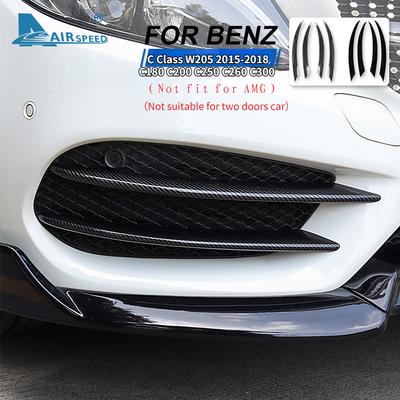 Carbon Fiber Fog Lamp Cover For Mercedes Benz C Class W205 C180 C200 C250 C260 C300 2015-2018 Front Bumper Spoiler