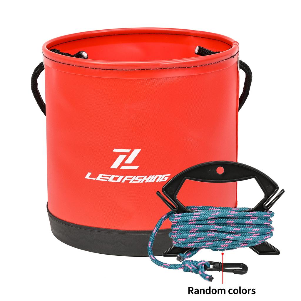Round Folding Fishing Bucket with Lanyard Fishing Equipment for Fishing