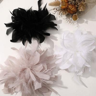 17cm Large Artificial Flower for Brooch DIY Jewelry Feather Simulated Flower Brooch Accessories Personality Design