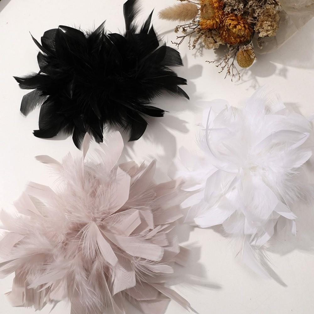 DIY Jewelry Simulated Flower Brooch Accessories Feather Fake Flower for Pin  Wedding