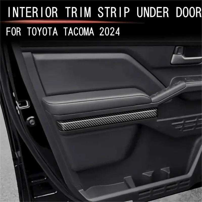 ABS Carbon Fiber For Toyota Tacoma 2024-2025 Central Control Trument Panel Steering Wheel Door Handle Interior Accessories